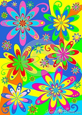 Groovy Hippie Flower Power Stock Photos - Image: 13668663