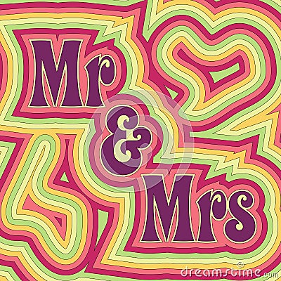 Groovy Mr & Mrs Stock Photo