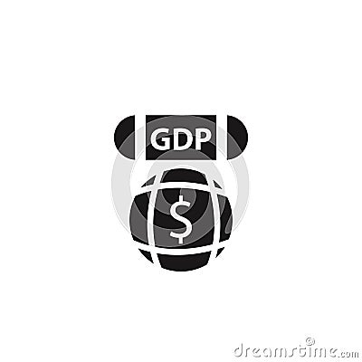 Gross domestic product GDP icon. Vector Vector Illustration