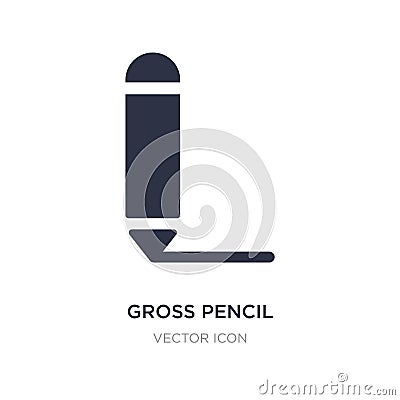 gross pencil icon on white background. Simple element illustration from UI concept Vector Illustration