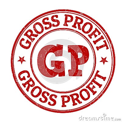 Gross profit sign or stamp Vector Illustration