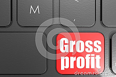 Gross profit word on square keyboard button Stock Photo