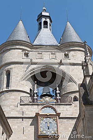 Grosse Cloche door at Bordeaux, France Stock Photo