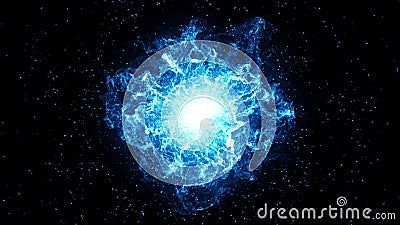 Grote klap, grote blauwe explosie in de ruimte Grote klap, begin van het heelal Astronomieachtergrond voor geanimeerd embleem stock videobeelden Grote klap, grote blauwe explosie in de ruimte Grote klap, begin van het heelal Astronomieachtergrond voor geanimeerd embleem stock videobeelden