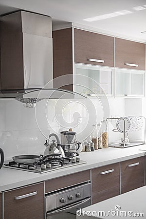 Grote open keuken stock fotografie afbeelding: 3660432