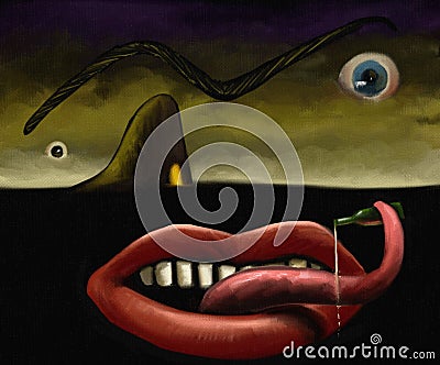 Grotesque - Digital Painting Stock Photo