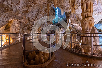 Grotte di Frasassi caves in Italy Stock Photo