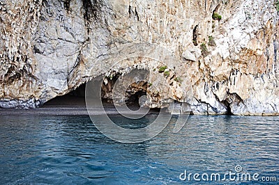 A grotto along Marina di Camerota coastline, Salerno, Italy Stock Photo