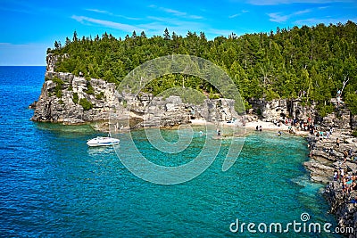 The Grotto Tobermory Bruce Peninsula National Park Ontario Canada Stock Photo