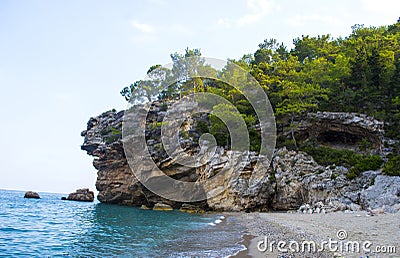 Grotto in Turkey. Landscape with a grotto at sea Stock Photo