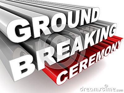 Ground breaking ceremony Stock Photo