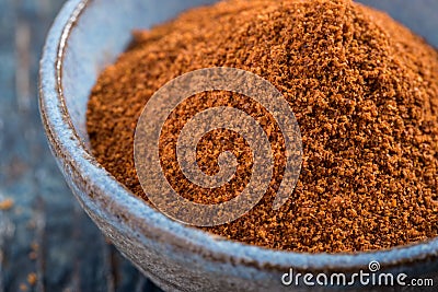 Ground Cayenne Pepper in a Bowl Stock Photo
