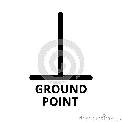 Ground icon, sign. Electrical symbol isolated on white background. ESD, EPA. Common ground point. Electrostatic Vector Illustration