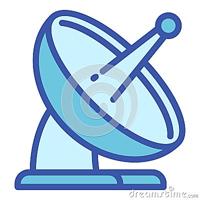 Ground satellite antenna icon, outline style Vector Illustration