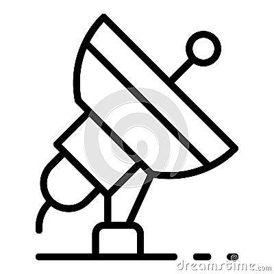 Ground satellite icon, outline style Vector Illustration