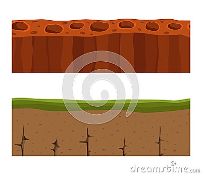 Ground slices vector Vector Illustration