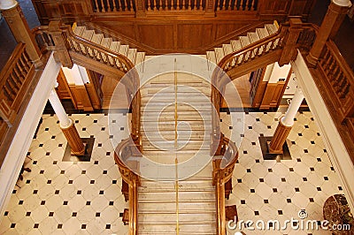 Ground Staircase in Boldt Castle Editorial Stock Photo
