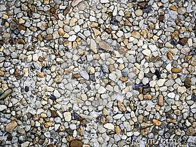 Ground stone washed floor Stock Photo