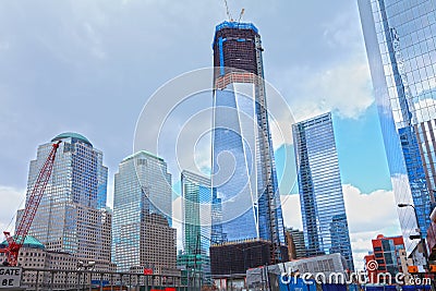 Ground Zero being rebuilt Stock Photo