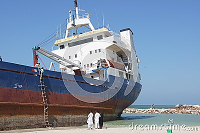 Grounded Cargo Ship Accident Editorial Stock Photo