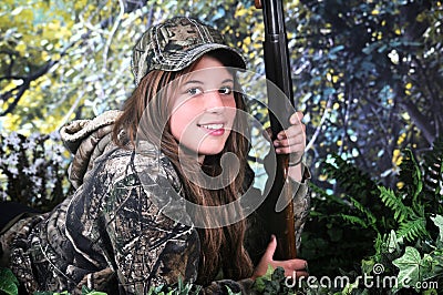 Grounded Teen Hunter Stock Photo