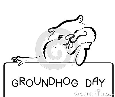 Groundhog day Vector Illustration