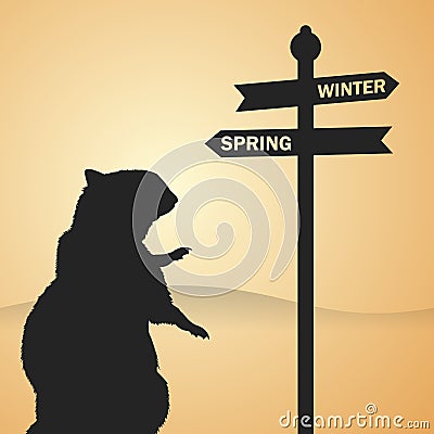 Groundhog day Vector Illustration