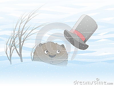 Groundhog Day Vector Illustration