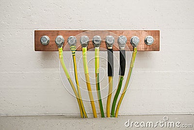 Grounding with cables Stock Photo