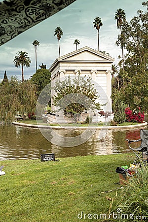 Grounds of the Hollywood Forever Cemeteray Editorial Stock Photo