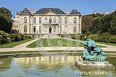 Grounds of the Rodin Museum in Paris, France, Europe Editorial Stock Photo