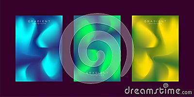 Group of Abstract Flow Background design. Curve Fluid Shapes in gradient style. ModernVector Illustration Creative concept Design Vector Illustration