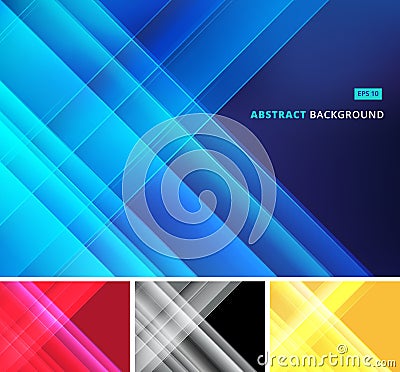 Group abstract image that depicts technology with overlapping di Vector Illustration