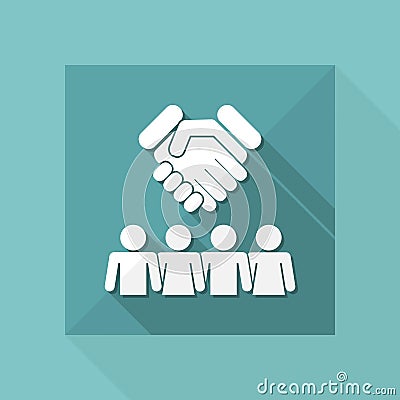 Group agreement icon Vector Illustration