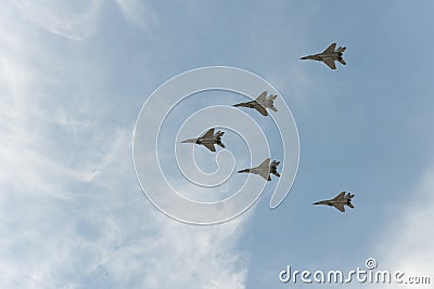 Group of airplanes Editorial Stock Photo