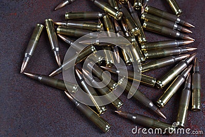 Group of ammunition 223 rem Stock Photo