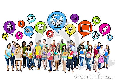 Group Of Aspiring High School Students Stock Photo