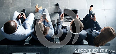 Group of attractive young bussinespeople Stock Photo