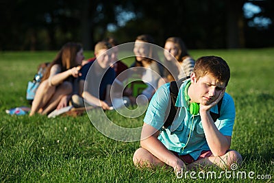 Group Bullying Teen Stock Photo