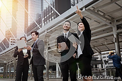 Group of business have discussion about the property investment Stock Photo