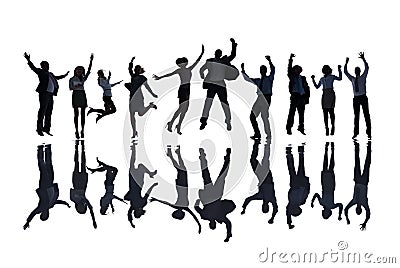 Group of Business People Celebrating Stock Photo