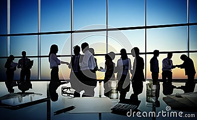 Group Of Business People Discussing In A Conference Room Stock Photo