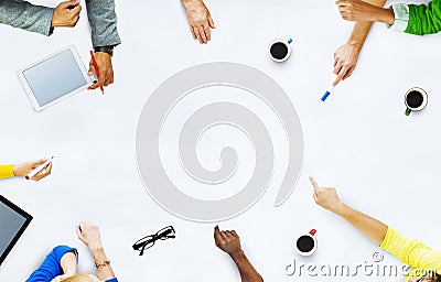 Group of Business People Planning for a New Project Stock Photo