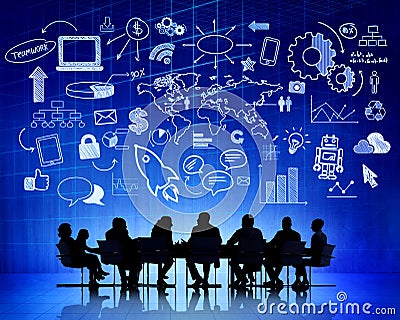 Group of Business People Sharing Ideas Stock Photo