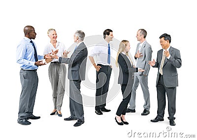 Group of Business People Talking Stock Photo