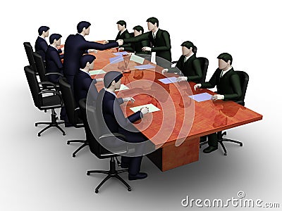 Group of businessmans on informal business me Stock Photo