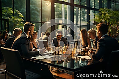 Group businessmen meeting on the workplace, business concept Stock Photo