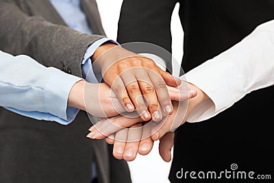 Group of businesspeople celebrating victory Stock Photo