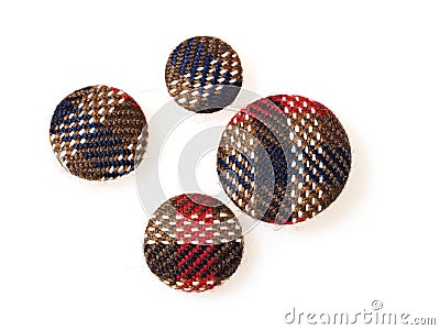 group of button studs isolated on white background Stock Photo