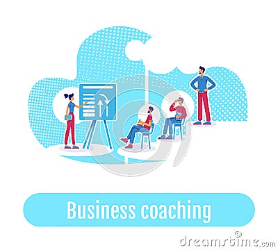 Group career mentoring flat concept vector illustration Vector Illustration